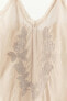 Фото #9 товара Платье-комбинация с вышивкой ZARA