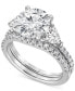 Фото #1 товара Certified Lab Grown Diamond Round Three Stone Bridal Set (4-1/4 ct. t.w.) in 14k Gold