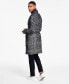 Men's Classic-Fit Plaid Self Belted Wool Blend Overcoats