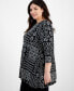 ფოტო #3 პროდუქტის Plus Size Patchwork Paradise Swing Tunic, Created for Macy's