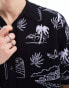 Vans sorrento printed sweater polo shirt in black