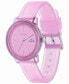 ფოტო #2 პროდუქტის Women's L.12.12 Quartz Pink Semi-Transparent Silicone Strap Watch 36mm