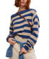 ფოტო #1 პროდუქტის Women's Into The Blue Striped Sweater