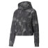 Puma Printed Woven Full Zip Training Jacket Womens Black Casual Athletic Outerwe