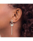 ფოტო #3 პროდუქტის Stainless Steel Polished Imitation Pearl Dangle Earrings