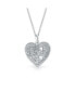 Фото #3 товара Bling Jewelry dog Cat Pet Kitten Puppy Cut Out Paw Print Heart Shape Pendant Necklace For Women For Teen .925 Sterling Silver And Chain