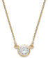 ფოტო #1 პროდუქტის Bezel-Set Diamond Pendant Necklace (1/5 ct. t.w.) in 14K Gold or White Gold