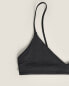 Plain anthracite grey beach bikini top