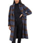 Women's Double-Breasted Notch-Collar Plaid Coat
