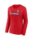 Women's Red St. Louis Cardinals Run The Bases Long Sleeve T-shirt and Cuffed Knit Hat with Pom Combo Set