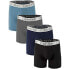Фото #1 товара Calvin Klein Men`s Microfiber Boxer Briefs 4 Pack Black/Obsidian/Grey/Blue Sz. M