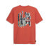 Puma Nyc Remix Graphic Crew Neck Short Sleeve T-Shirt Mens Orange Casual Tops 62