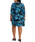 Фото #5 товара Plus Size Printed Chiffon-Sleeve Sheath Dress