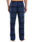 Men's Fleece Plaid Pajama Pant Federal Bl, S - фото #2