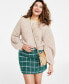 Фото #1 товара Women's Marled Bouclé Sweater, Created for Macy's