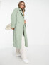 Фото #1 товара ASOS DESIGN smart wool mix brushed coat in soft green