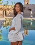 Фото #3 товара Moda Minx X Sophie Piper ruffle kaftan in white