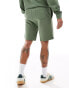 Фото #4 товара Polo Ralph Lauren icon logo double knit sweat shorts in mid green CO-ORD