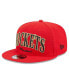 Men's Red Houston Rockets Golden Tall Text 9FIFTY Snapback Hat