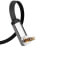 Фото #11 товара Kabel przewód płaski kątowy audio AUX 3.5mm minijack 0.5m czarny
