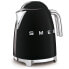 Фото #3 товара SMEG electric kettle KLF03BLEU (Black) - 1.7 L - 2400 W - Black - Plastic - Stainless steel - Water level indicator - Overheat protection