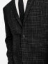 Фото #3 товара ASOS DESIGN slim suit jacket in crosshatch in black