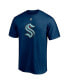 Фото #3 товара Men's Brandon Tanev Deep Sea Blue Seattle Kraken Authentic Stack Name and Number T-shirt