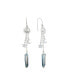 ფოტო #1 პროდუქტის Mystic or Aqua Quartz Sun, Moon and Star Drop Earrings