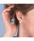 ფოტო #3 პროდუქტის 14k Yellow Gold Plated Cubic Zirconia Heart Dangle Earrings