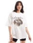 Фото #1 товара ASOS DESIGN boyfriend fit heavyweight t-shirt with labrador dog graphic in cream