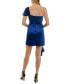 ფოტო #1 პროდუქტის Juniors' Glitter Mesh Trim Bodycon Mini Dress