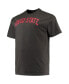 ფოტო #2 პროდუქტის Men's Heathered Charcoal Ohio State Buckeyes Big and Tall Arch Team Logo T-shirt