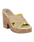 Фото #1 товара Women's Elsa Woven Cork Heel Platform Sandals