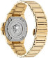 ფოტო #3 პროდუქტის Men's Swiss Greca Reaction Gold-Tone Stainless Steel Bracelet Watch 44mm