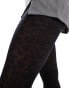 Фото #2 товара Accessorize all over leopard print tights in black