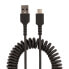 Фото #2 товара StarTech.com 20in (50cm) USB A to C Charging Cable - Coiled Heavy Duty Fast Charge & Sync - High Quality USB 2.0 A to USB Type-C Cable - Rugged Aramid Fiber - Durable Male to Male USB Cable - 0.5 m - USB A - USB C - USB 2.0 - 480 Mbit/s - Black