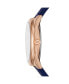 ფოტო #2 პროდუქტის Women's Janelle Three-Hand Navy Silicone Watch 42mm MK7140