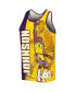 Фото #3 товара Men's Magic Johnson Gold Los Angeles Lakers Hardwood Classics Player Burst Tank Top