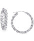 ფოტო #1 პროდუქტის Moissanite Swirl Small Hoop Earrings (1-1/4 ct. t.w.) in Sterling Silver, 1"