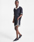 Фото #3 товара Men's Hunter Short Sleeve Button-Front Colorblocked Camp Shirt, Created for Macy's