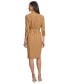 ფოტო #2 პროდუქტის Women's Tie-Waist Button-Front Dress