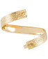 Textured Wide Round Flexible Bangle Bracelet in 10k Gold