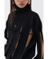 Women's Knitted Sweater with Cut-Out Detail