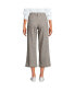 ფოტო #2 პროდუქტის Petite Printed Twill High Rise 5 Pocket Wide Leg Crop Pants