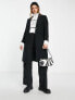 Stradivarius oversized wool blazer coat in black