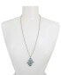 Фото #3 товара Robert Lee Morris Soho blue Patina Kite Pendant Long Necklace