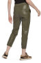 Lyssé Brisk Faux Leather Joggers in Green Ivy Small