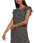 ფოტო #4 პროდუქტის Women's Printed Flutter-Sleeve Dress