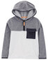 Kid Colorblock Fleece Pullover - Gray 4 Серый, Kid, 4 - фото #3