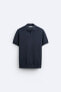 Lyocell blend knit polo shirt